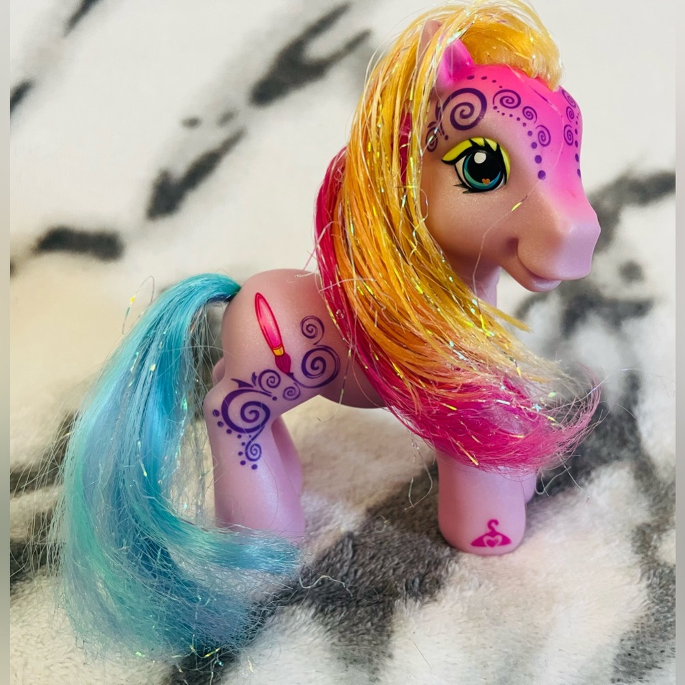 2007 My Little Pony G3 -  Toola-Roola (Henna) 5” Pony Figure with Tinsel Hair